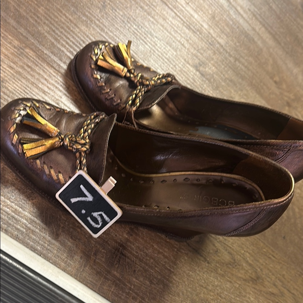 BCBGirls Bronze tassel loafer